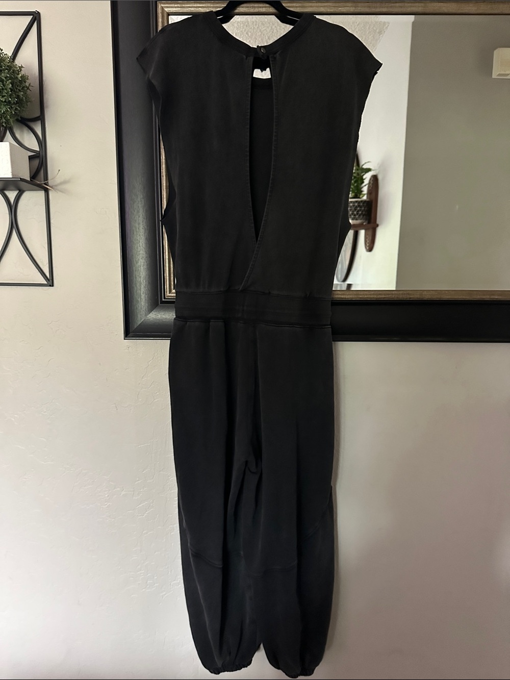 Free People Throw and Go Onesie Black Sleeveless Drawstring Waist Jumpsuit - Picture 5 of 5